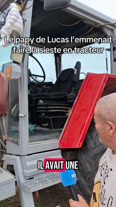 Le petit Lucas faisait la sieste avec son papy dans le tracteur