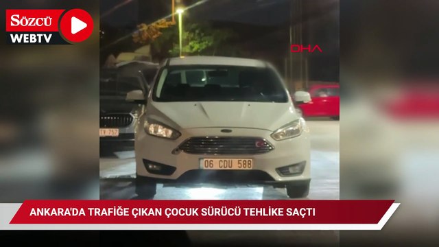 Ankara'da trafiğe çıkan çocuk sürücü tehlike saçtı