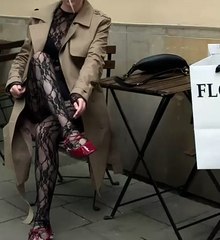 collant tendance noir fiore donatella