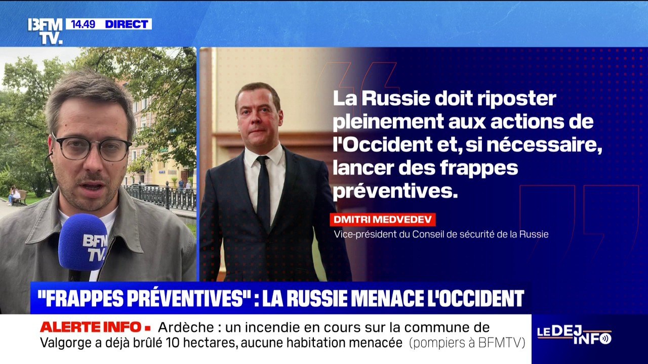 L'ex-président russe Dmitri Medvedev suggère de "lancer des frappes préventives" contre l'Occident