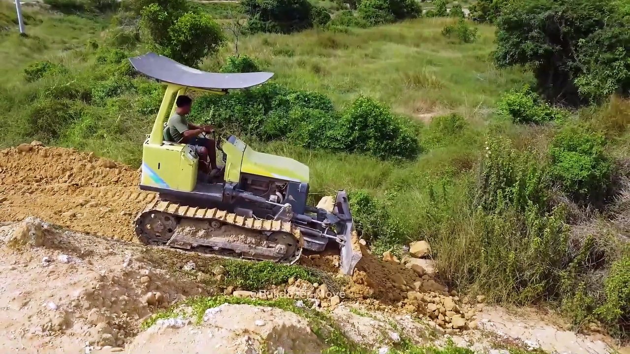 Wow! Perfectly Start Landfill on Task!! Dump Truck Dumping Soil into the Ground New Build Road &...