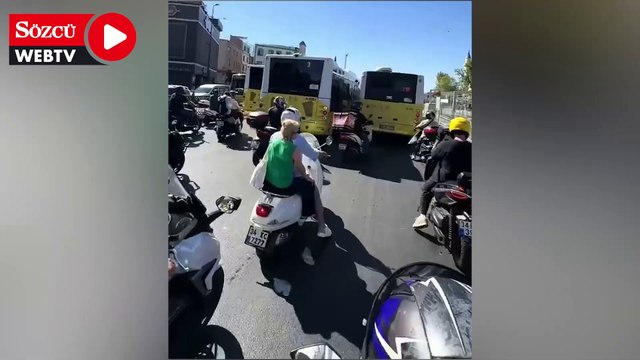Hindistan değil Türkiye: İstanbul trafiğinde motosiklet yoğunluğu böyle görüntülendi
