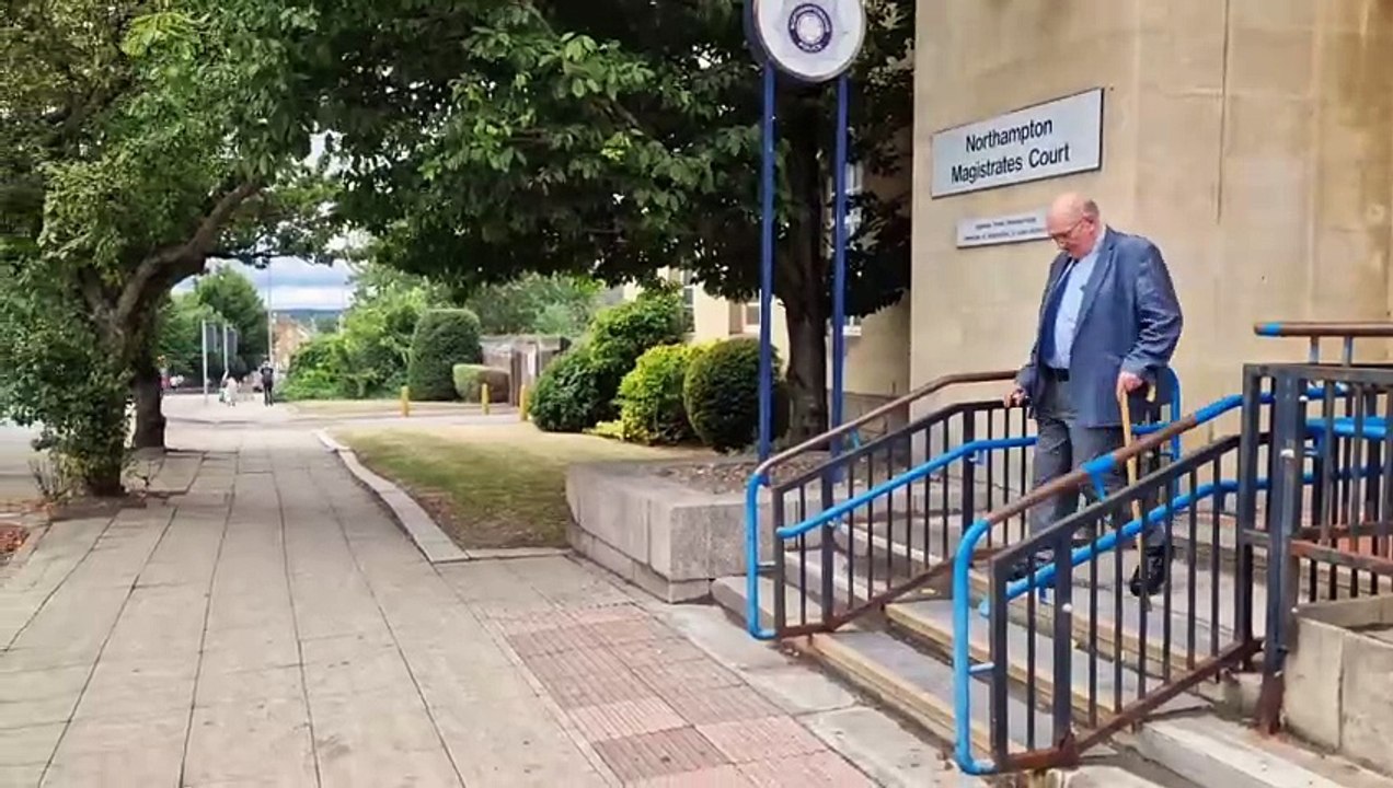 Phil Larratt, former councillor at West Northants Council, leaving Northampton Magistrates Court