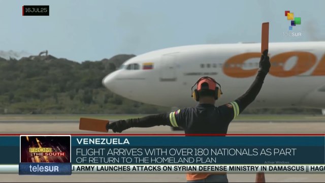 Venezuela, flight arrives with over 180 nationals as part of return to the homeland plan