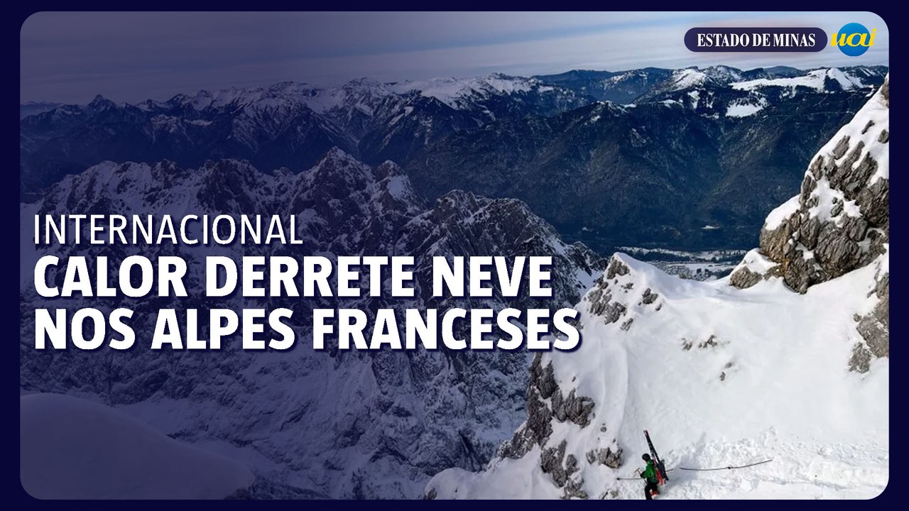 Calor provoca escassez de neve e de água nos Alpes franceses