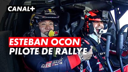 Esteban Ocon copilote et pilote de rallye au Goodwood festival of speed