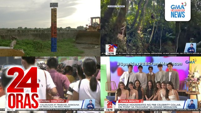 24 Oras: (Part 3) Signal no. 1, itinaas sa Ilocos; babaeng nag-Tarzan swing sa Siquijor, nagkamali ng bagsak; kalusugan at trabaho, nanguna sa personal na inaalala ng mga Pinoy; anong sunod ng projects ng Sparkle housemates ng PBB Celebrity Collab, atbp.