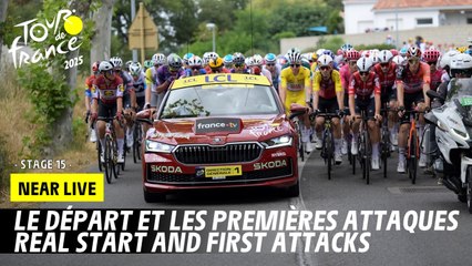 Real Start and firts attacks - Stage 15 - Tour de France 2025