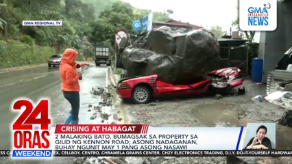 24 Oras Weekend: (Part 1) Mga baha at bumagsak na boulder ; Agenda ni PBBM sa Amerika ; Bata nasawi sa Las Piñas fire ; atbp.