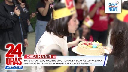 Barbie Forteza, naging emotional sa bday celeb kasama ang kids sa temporary home for cancer patients | 24 Oras Weekend