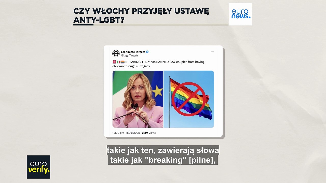 Fact-checking: czy Włochy właśnie przyjęły ustawę anty-LGBT o surogactwie?