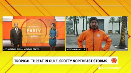 Tropical rainstorm nears Louisiana coast