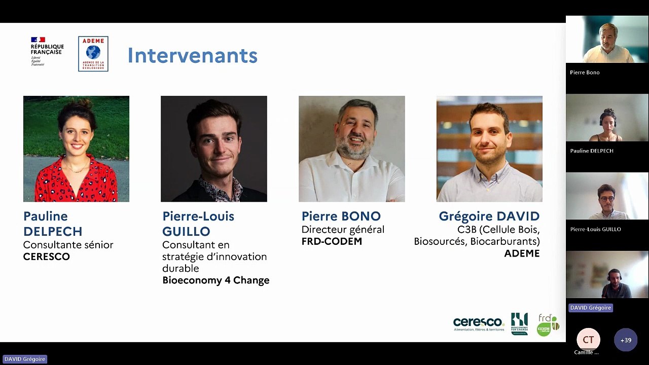 Webinaire Etude de marché des Produits Biosourcés en France