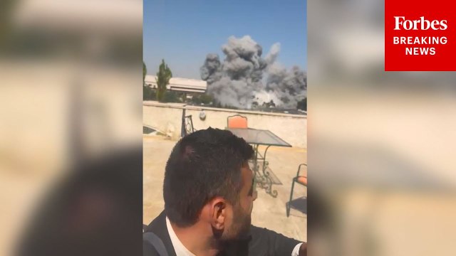 Cameras Capture Israeli Airstrike Hitting Syrian Army General Staff Complex In Damascus, Aftermath