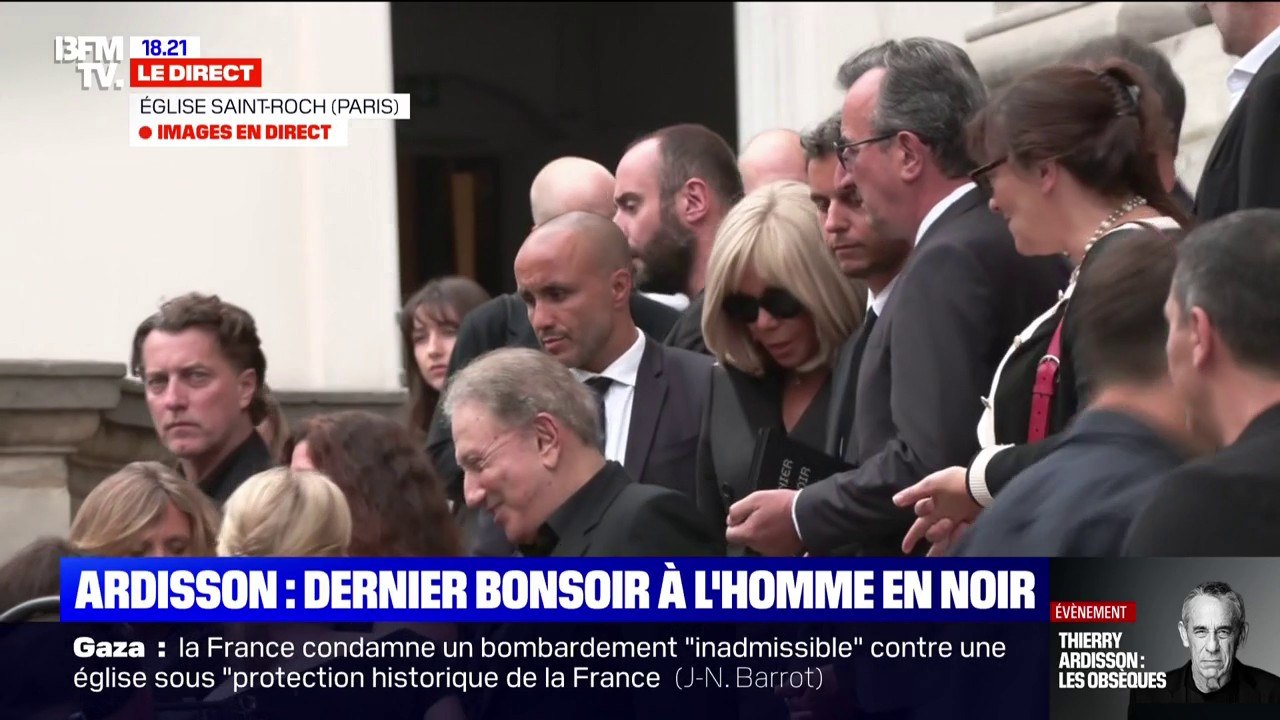 Obsèques de Thierry Ardisson: Michel Drucker, Brigitte Macron, Léa Salamé, Gabriel Attal étaient présents