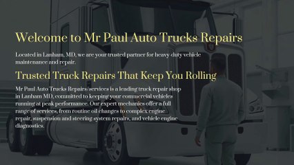 Fast & Affordable Truck Repair Lanham MD