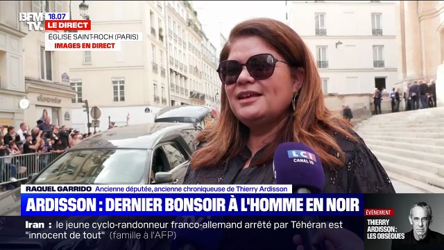 Obsèques de Thierry Ardisson, BFMTV Gaston Ardisson, Sekou Crespo-Mara, Lamine Crespo-Mara, Samuel de Ceccatty (mari de Manon Ardisson), Patrick Ardisson - Arrivées aux obsèques de Thierry Ardisson en l’église Saint-Roch de Paris, France. © Clovis-Jaco