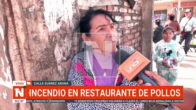 INCENDIO EN RESTAURANTE DE POLLOS EN SANTA CRUZ