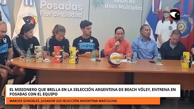 El misionero que brilla en la selección argentina de beach vóley, entrena en Posadas con el equipo