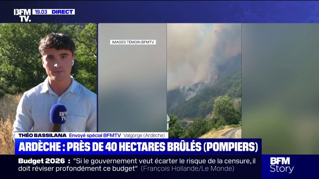 Incendie en Ardèche: 40 hectares déjà brûlés et 100 autres menacés