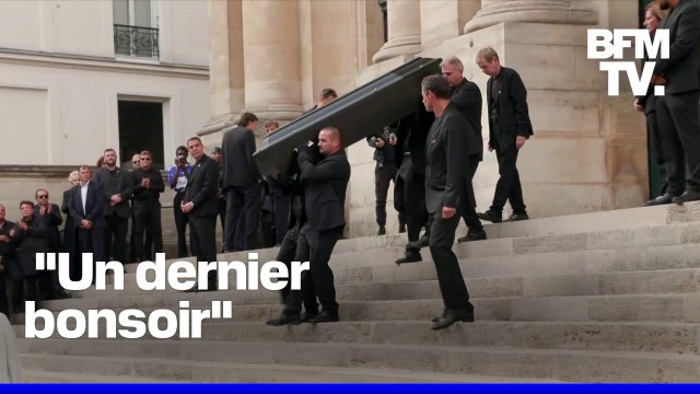 Obsèques de Thierry Ardisson: La sortie du cercueil de l'église Saint-Roch, à Paris