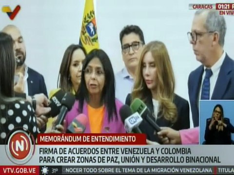 Vpdta. Delcy Rodríguez destaca éxito de políticas económicas binacionales Venezuela-Colombia