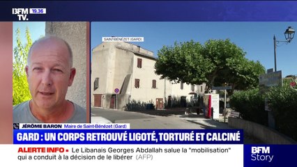 Corps d'un homme torturé retrouvé près de Nîmes: "Le jeune homme n'est pas connu de notre village, ce n'est pas quelqu'un de chez nous", indique le maire de Saint-Bénézet