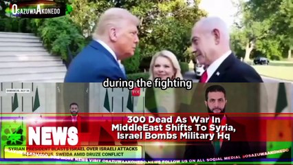 300 Dead As War In MiddleEast Shifts To Syria, Israel Bombs Military Hq