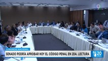 Hoy podrían aprobar 2da lectura de Código Penal | Primera Emisión SIN