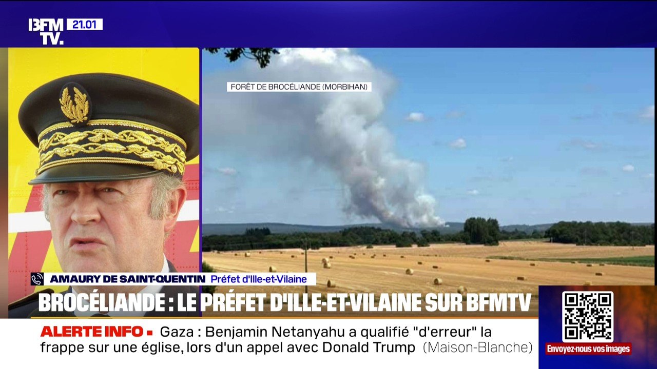 Brocéliande: "Plus de 170 sapeurs-pompiers sont engagés sur le terrain", d'après le préfet d'Ille-et-Vilaine