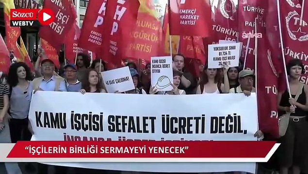 Kamu işçileri, İstanbul’da ses yükseltti: “İşçilerin birliği sermayeyi yenecek”