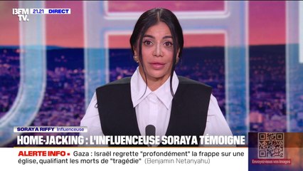 Home-jacking: "Ça a été un vrai cauchemar pendant 1h30", témoigne l'influenceuse Soraya Riffy