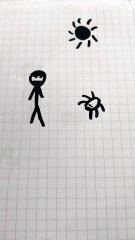 Ninja  nero disegno con ragno