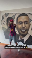 El baile del padre de Lamine Yamal con el '10' a la espalda