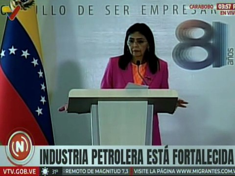 Vcpdta. Delcy Rodríguez indicó la líneas estratégica de sustitución de importaciones en Venezuela