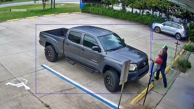 Terrifying Security Video Shows Woman Fleeing Alleged Florida Kidnapper in Parking Lot