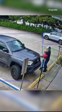 Terrifying Security Video Shows Woman Fleeing Alleged Florida Kidnapper in Parking Lot