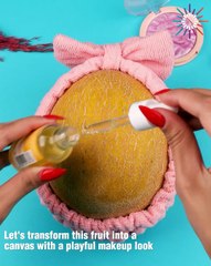 Get ready for a fruity makeup look like no other!🍈💄