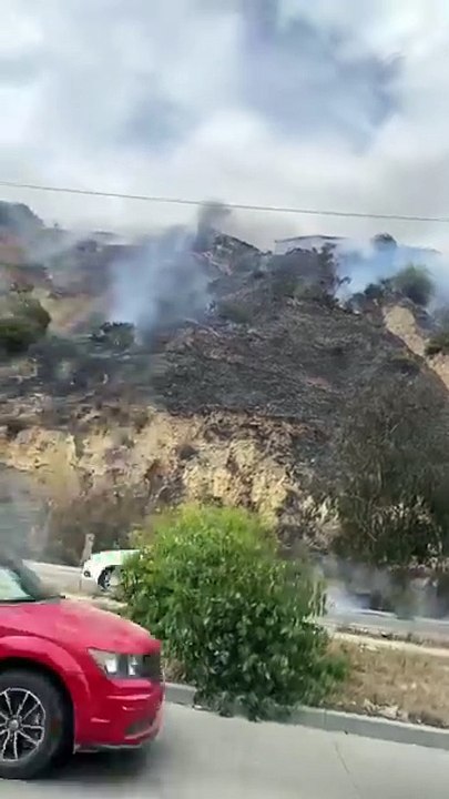Incendio de vegetación en Tijuana