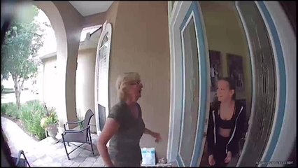 Daughter Startles Woman at Door