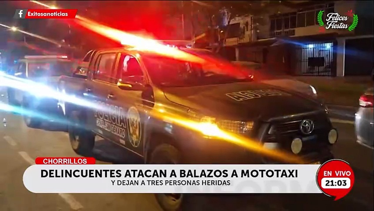 Terror en Chorrillos: Sicarios interceptan mototaxi en movimiento y balean a pasajeros