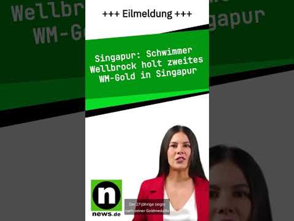 Schwimmer Wellbrock holt zweites WM-Gold in Singapur
