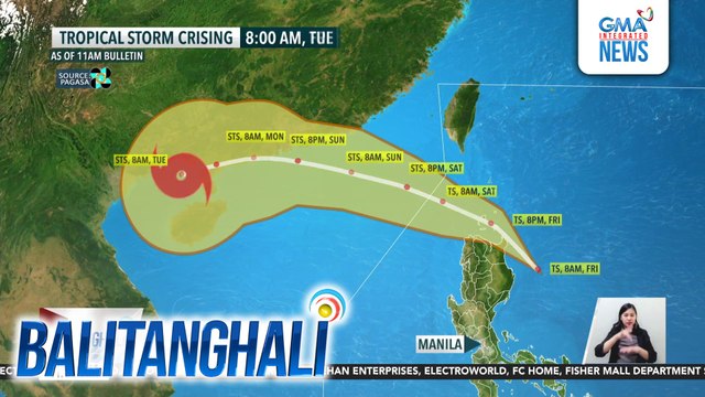 Tropical Storm Crising, as of 11 am Bulletin | Balitanghali