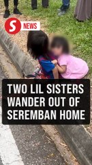 Two young sisters wander out of home by themselves in Seremban