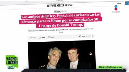 Trump niega haber enviado una carta e Epstein
