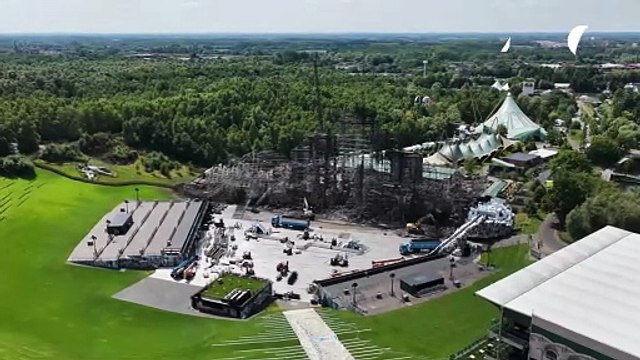 Aftermath of fire destroying main stage at Belgian music festival Tomorrowland