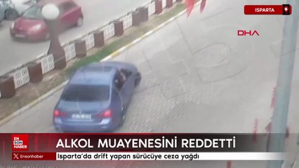 Isparta'da drift yapan sürücüye ceza yağdı
