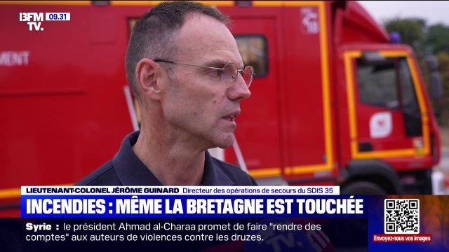 Incendie en Ille-et-Vilaine: La situation est stabilisée (...) on va rentrer dans la journée dans la phase de noyage , explique le directeur des opérations de secours du SDIS 35