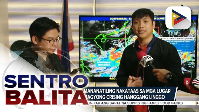 PAGASA, nagbabala rin sa banta ng storm surge sa coastal areas dahil sa Bagyong #CrisingPH; lebel ng mga dam, mahigpit din na binabantayan