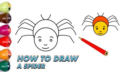 How To Draw A Spider | Easy Step By Step Drawing For Kids | By USP Craft